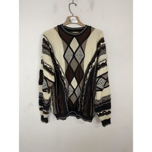 Vintage‎ Tosani Sweater Mens XL Geometric 3D Knit Cosby Coogi Style 90s Canada